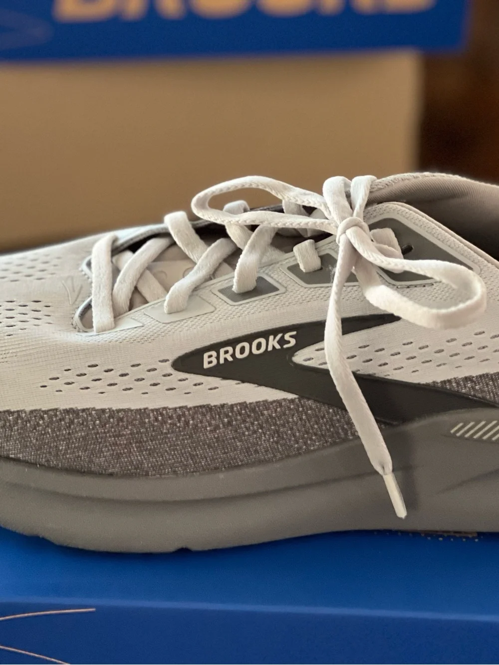 Brooks Men's Gray and White Running Shoe